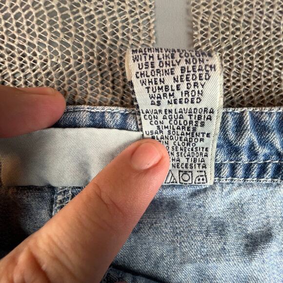 Faded Glory Denim Overall Dress Large Pocket Front 90s Y2K Vintage - Picture 7 of 7